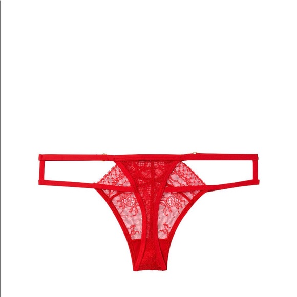 Micro and lace crystal detail thong panty - Picture 4 of 6